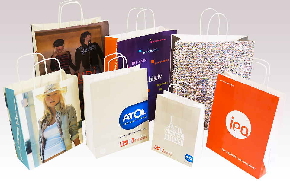 Sac Papier Poignées Torsadées